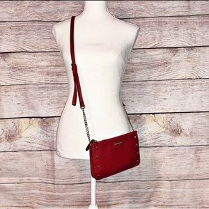 Red/Gold Crossbody Mini Studded Bag